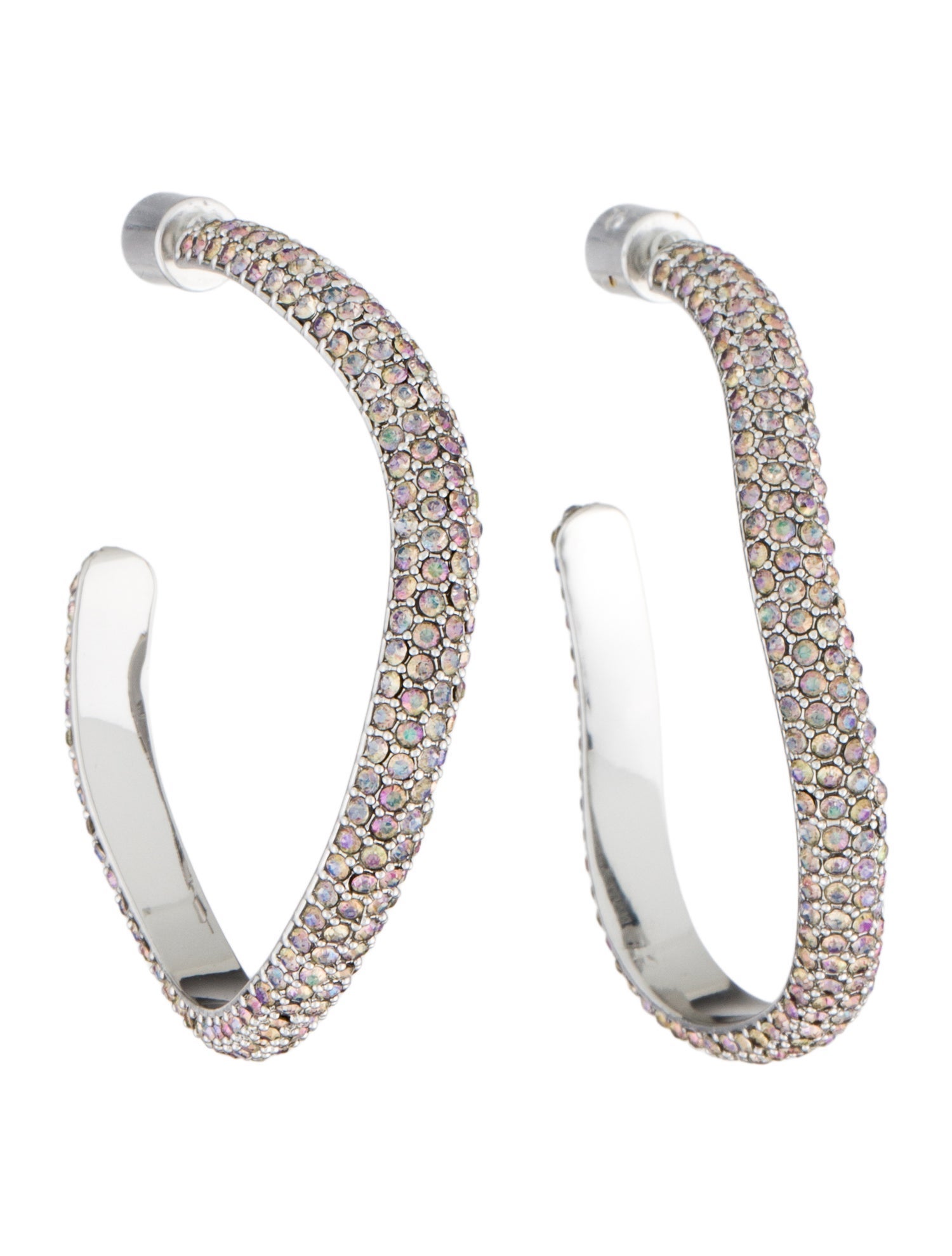 Demarson Mini Pave Calypso Hoop Earrings