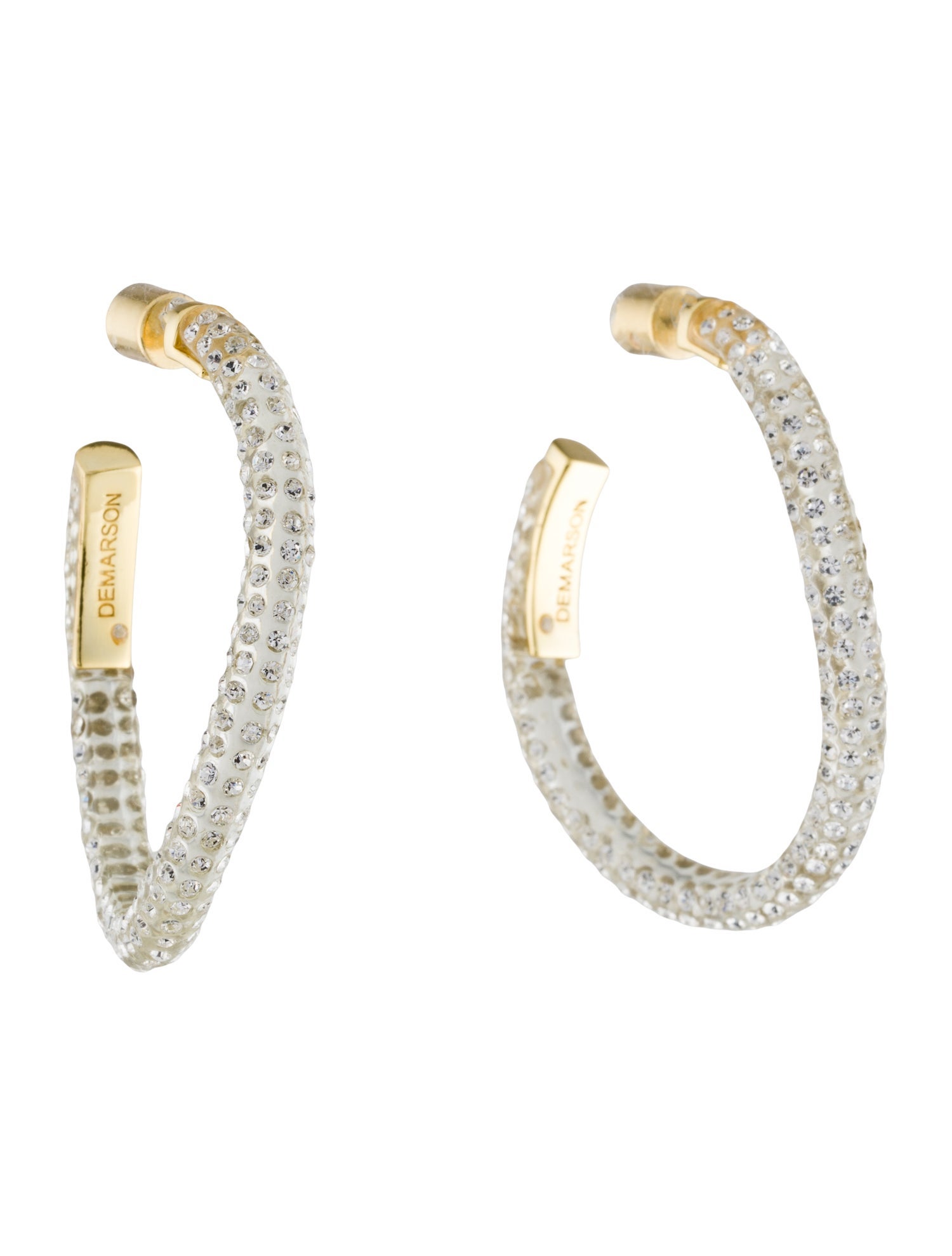 Demarson Crystal Calypso Ghost Hoop Earrings