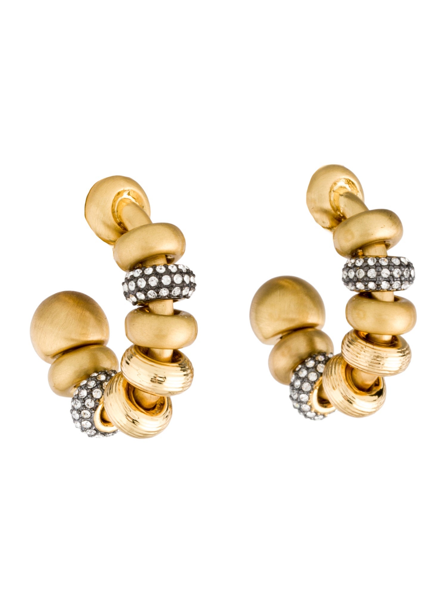 Demarson Lucy Baroque Crystal Mini Hoop Earrings