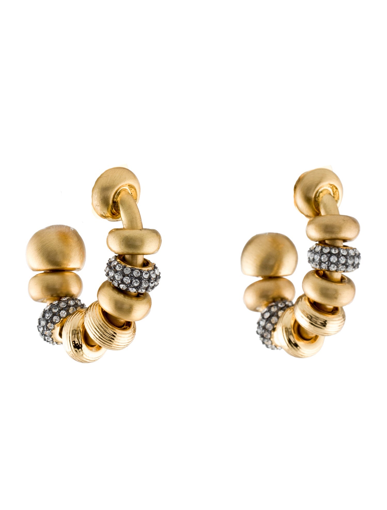 Demarson Crystal Lucy Baroque Hoop Earrings