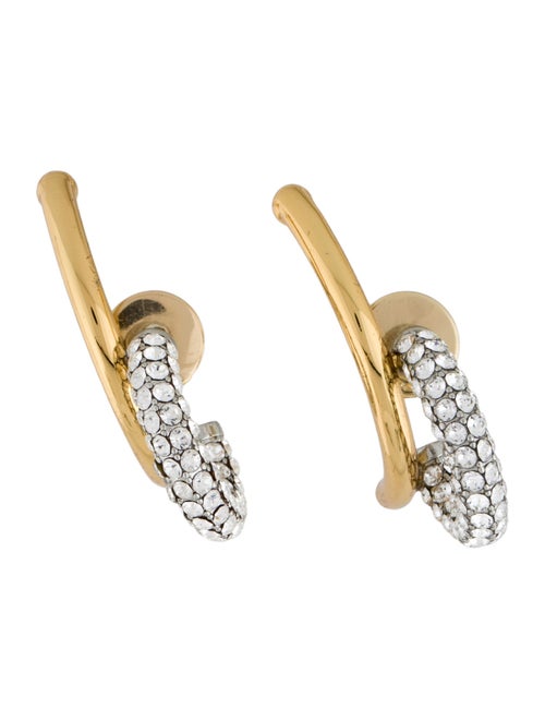 Demarson Crystal Marisa Pave Hoop Earrings