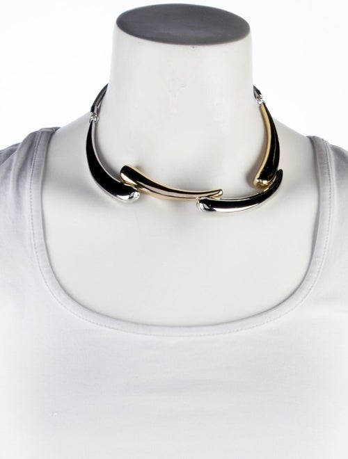 Demarson Crystal Two-Tone 'Aries' Collar Necklace