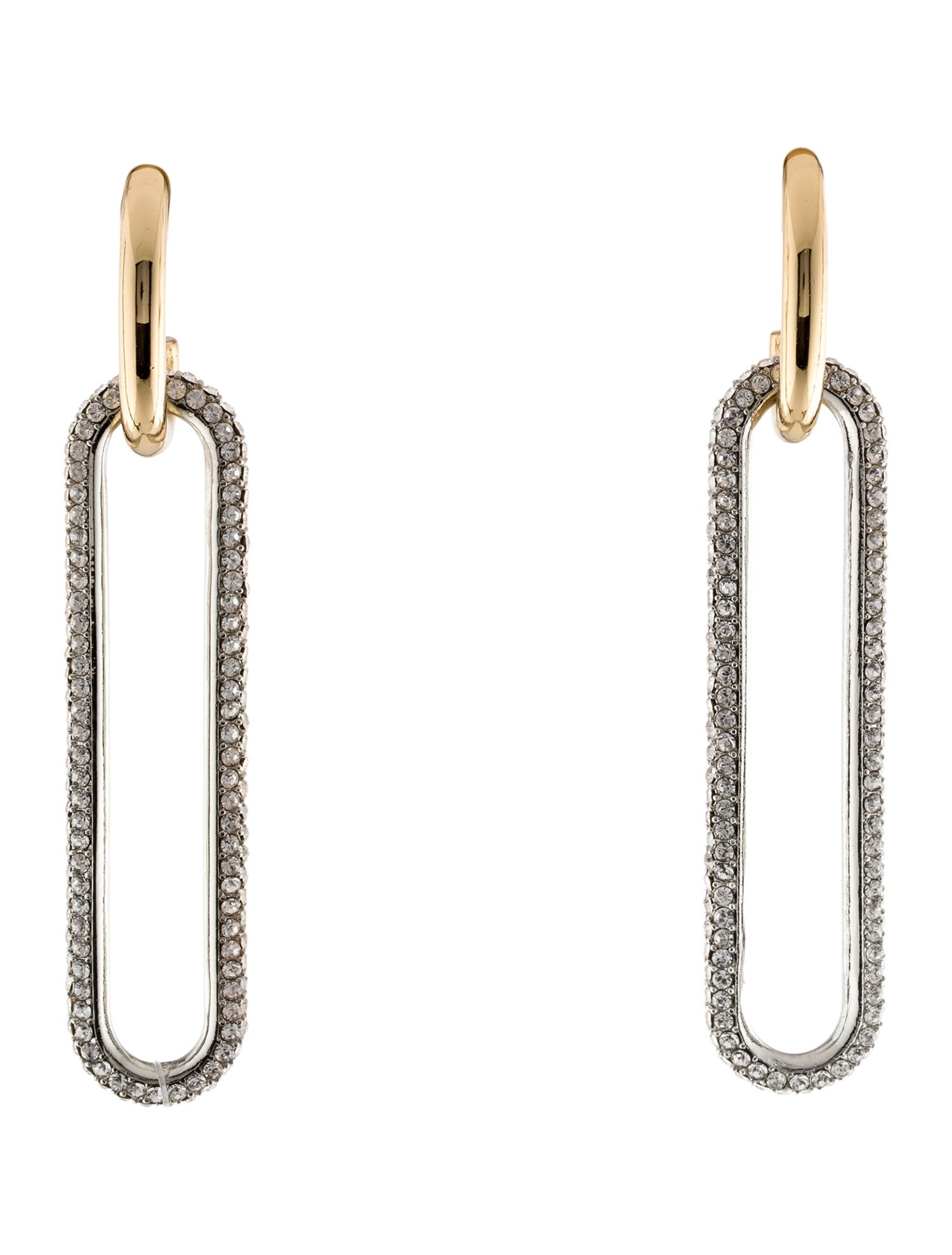 Demarson Crystal Two-Tone Rachel Drop Earrings