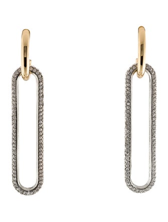 Demarson Crystal Two-Tone Rachel Drop Earrings