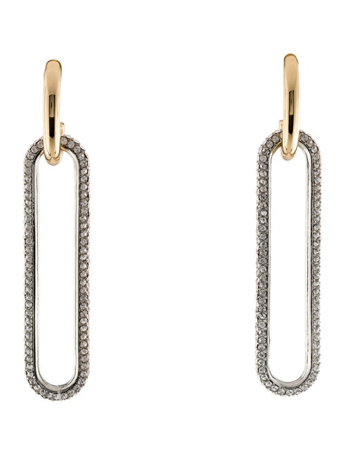 Demarson Crystal Two-Tone Rachel Drop Earrings