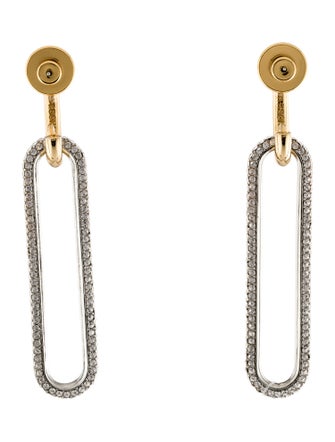 Demarson Crystal Two-Tone Rachel Drop Earrings
