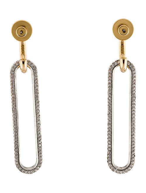 Demarson Crystal Two-Tone Rachel Drop Earrings