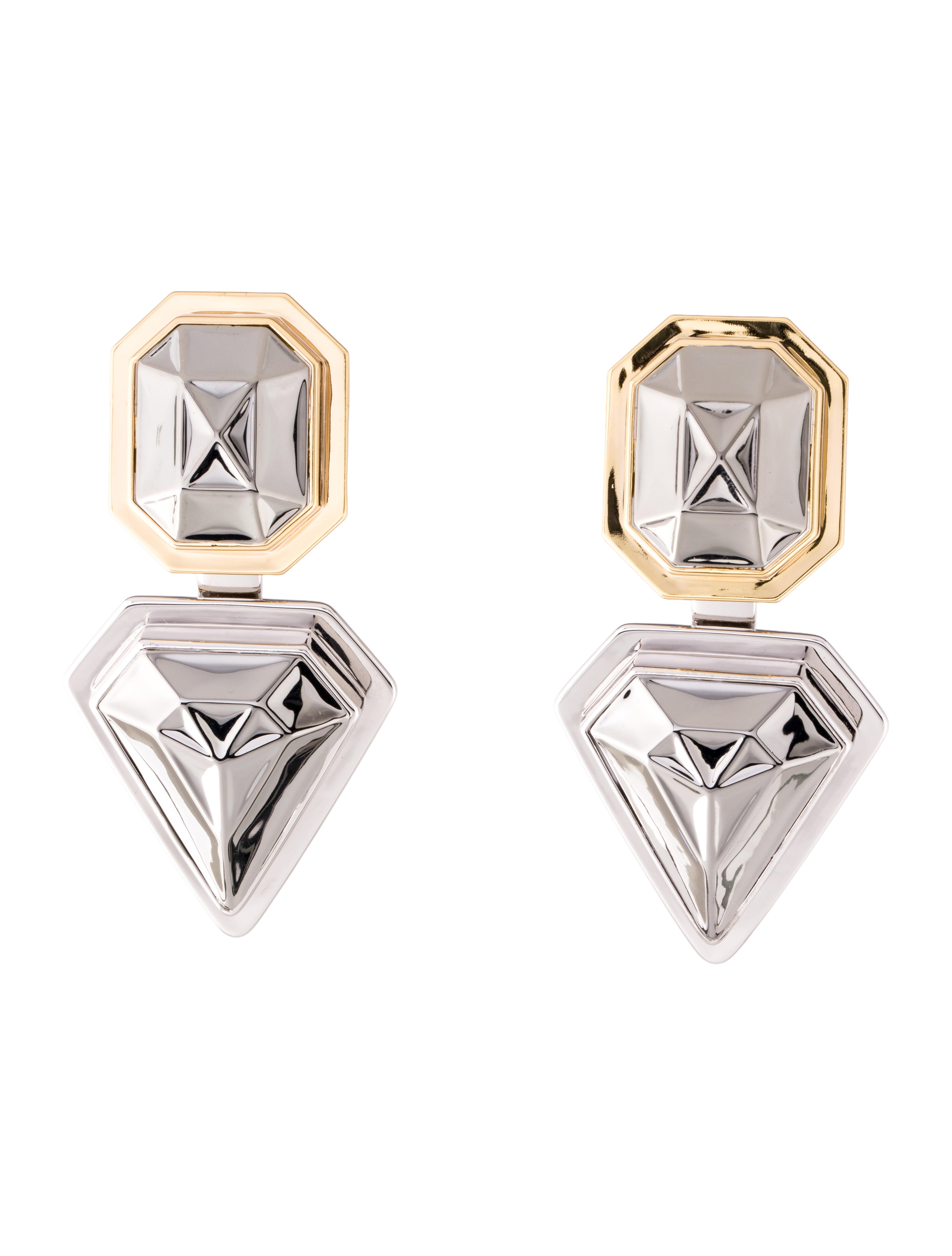 Demarson Two-Tone Selena 2.0 Convertible Drop Earrings