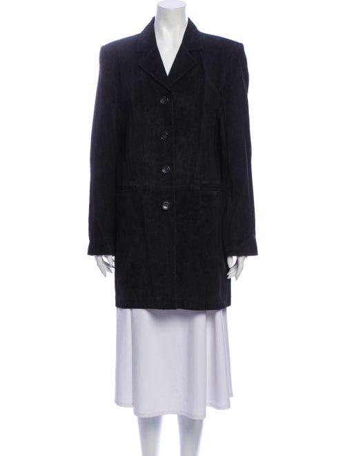 Dennis Basso Leather Blazer w/ Tags Black