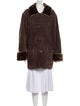 Dennis Basso Leather Faux Fur Coat