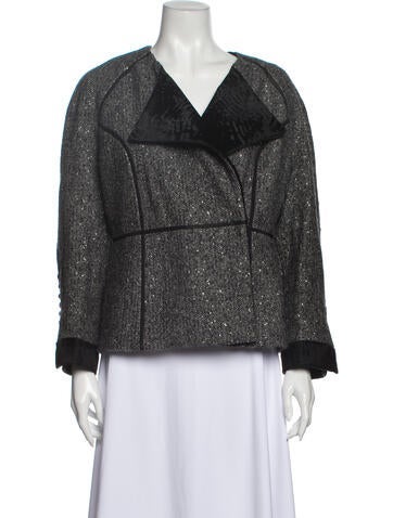 Dennis Basso Jackets Silk Tweed Pattern Evening Jacket L