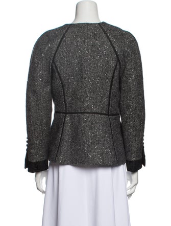 Dennis Basso Silk Tweed Pattern Evening Jacket