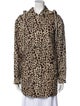 Dennis Basso Silk Animal Print Coat