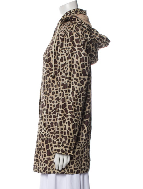 Dennis Basso Silk Animal Print Coat