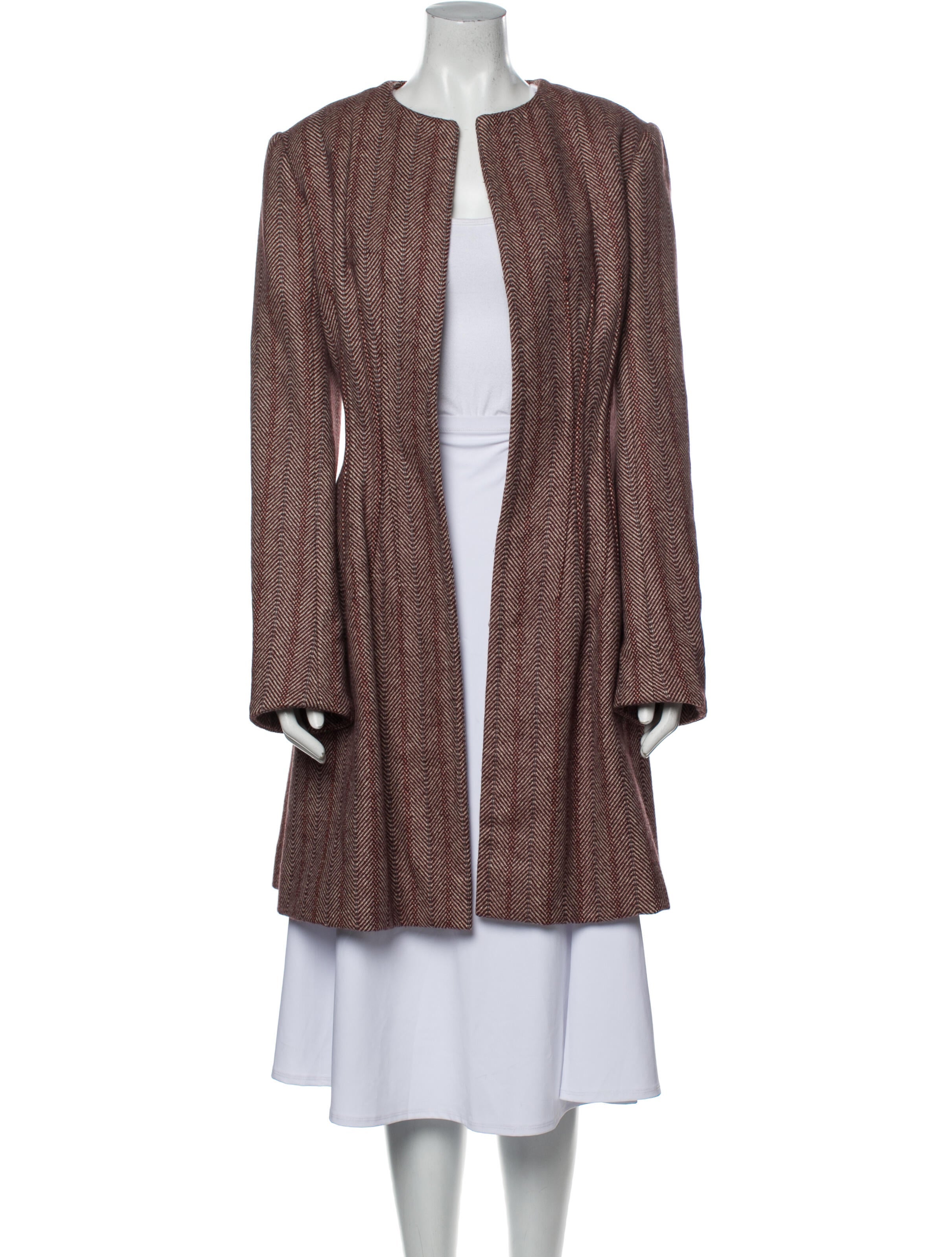 Dennis Basso Tweed Pattern Coat