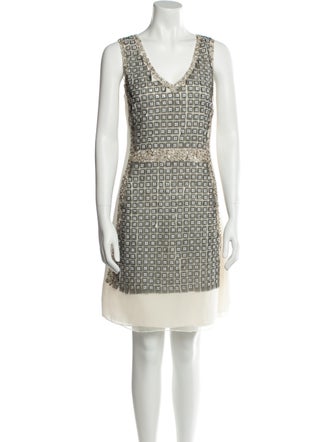 Dennis Basso Printed Mini Dress