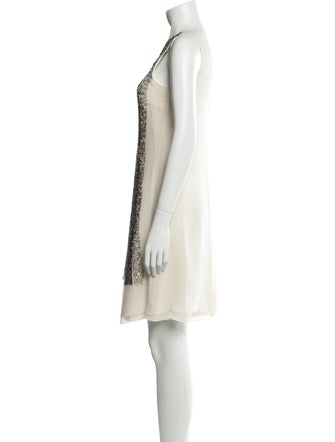 Dennis Basso Printed Mini Dress