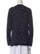 Dennis Basso Animal Print Scoop Neck Sweater