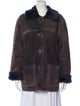 Dennis Basso Leather Faux Fur Jacket