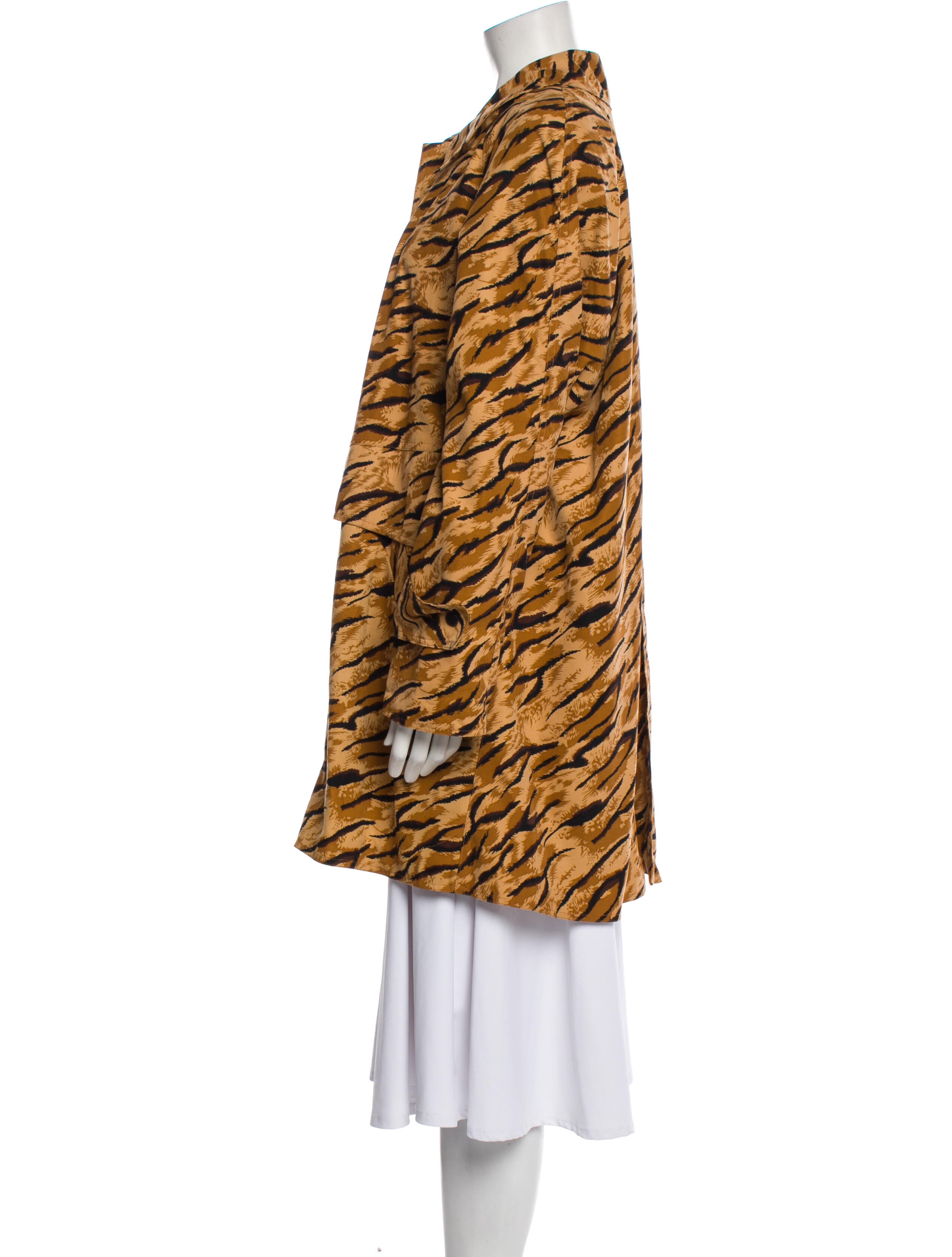 Dennis Basso Animal Print Utility Jacket