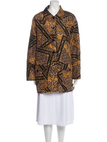 Dennis Basso Jackets Silk Printed Evening Jacket S