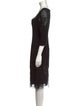 Dennis Basso Scoop Neck Knee-Length Dress