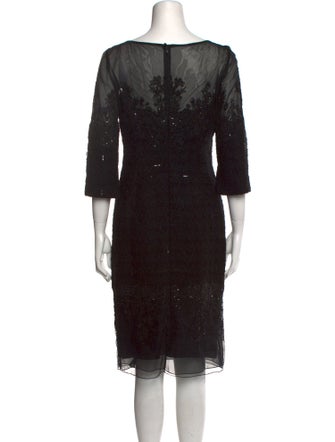 Dennis Basso Scoop Neck Knee-Length Dress