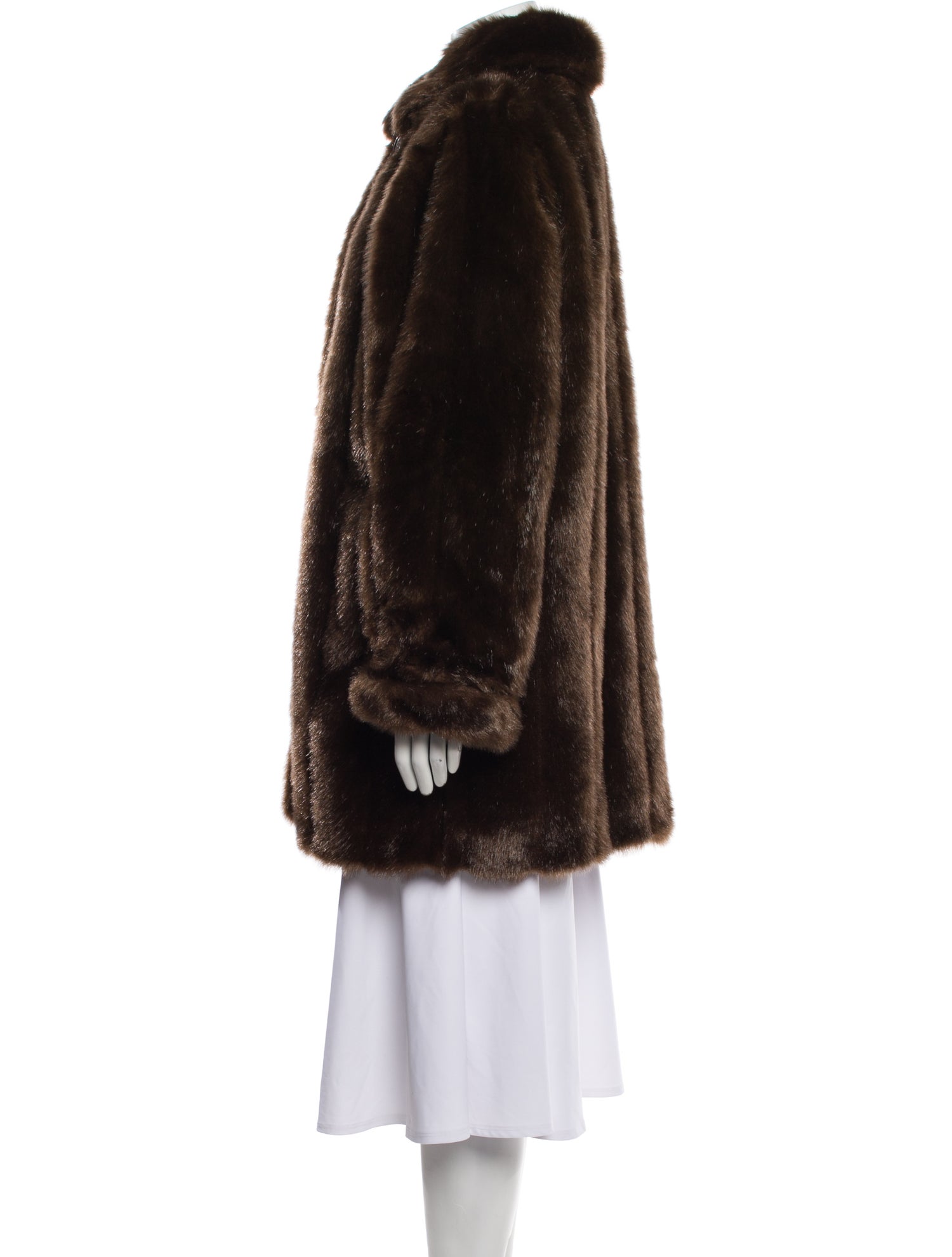 Dennis Basso Faux Fur Faux Fur Coat