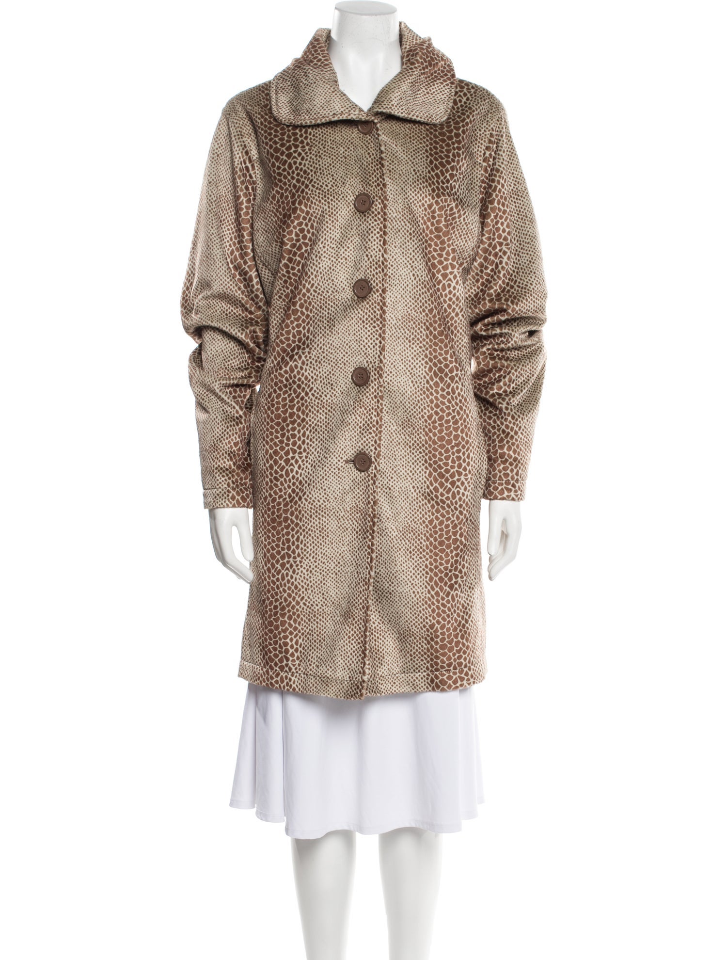 Dennis Basso Animal Print Coat