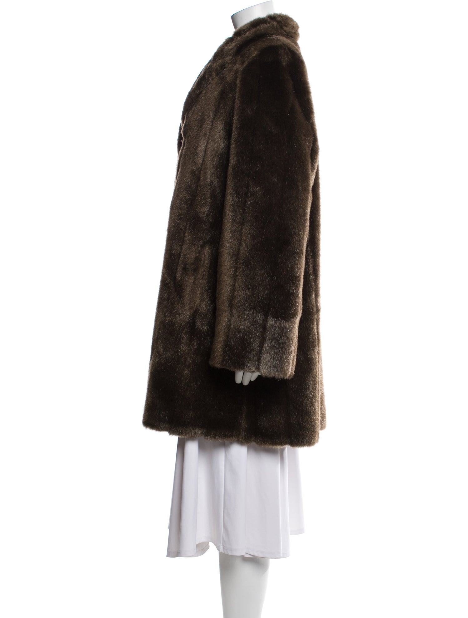 Dennis Basso Faux Fur Faux Fur Coat
