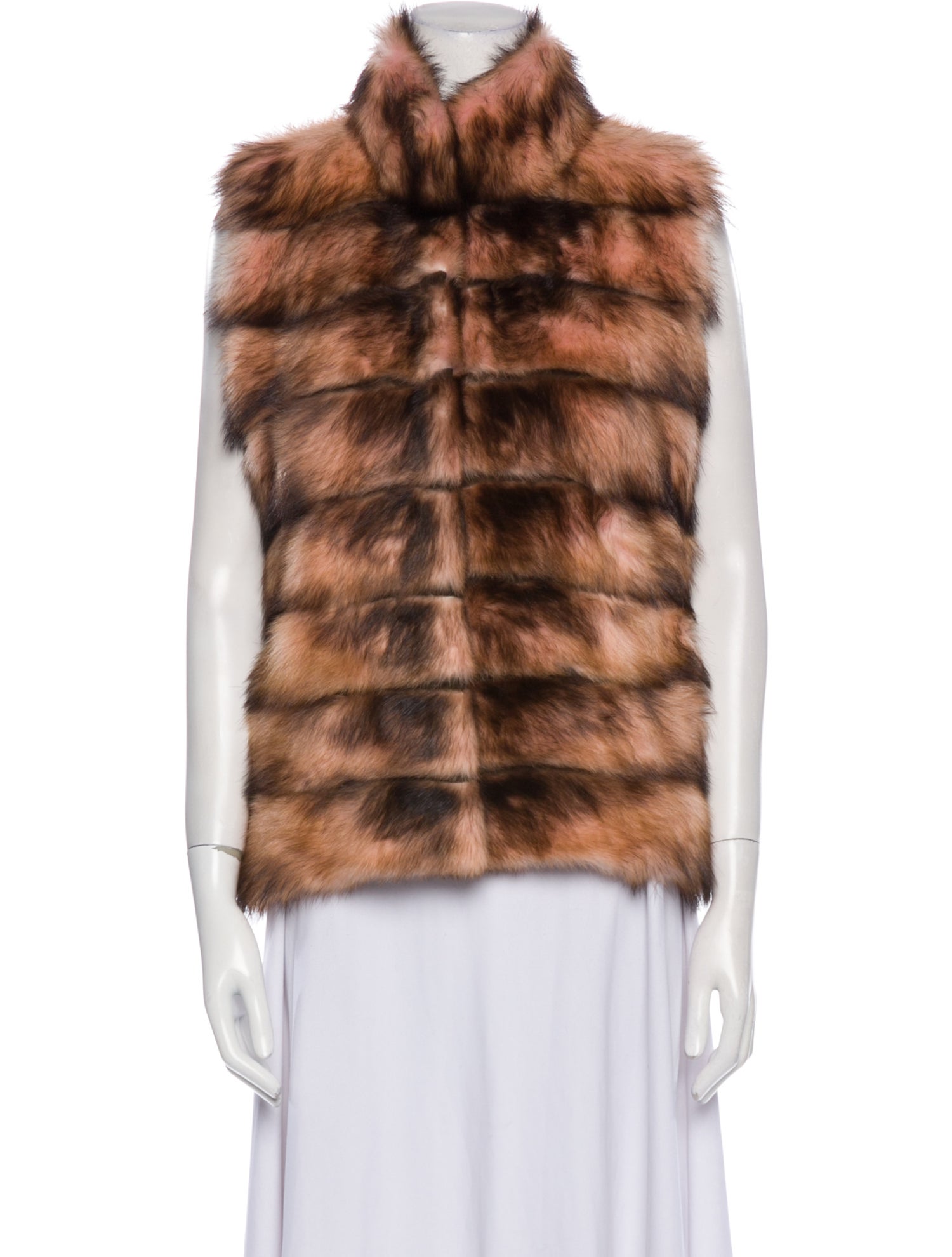 Dennis Basso Fur Striped Vest