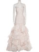 Dennis Basso Strapless Long Dress
