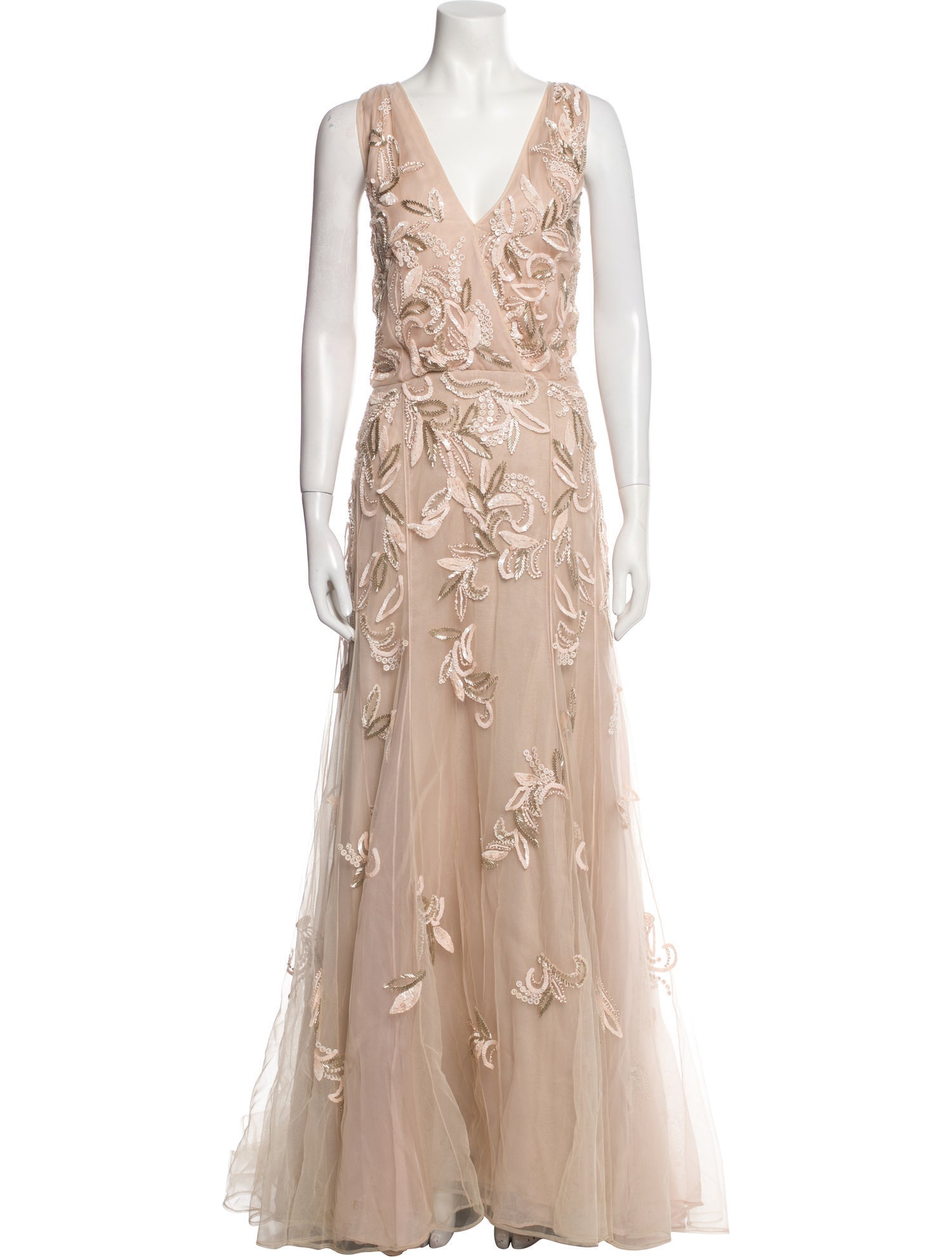 Dennis Basso Silk Long Dress