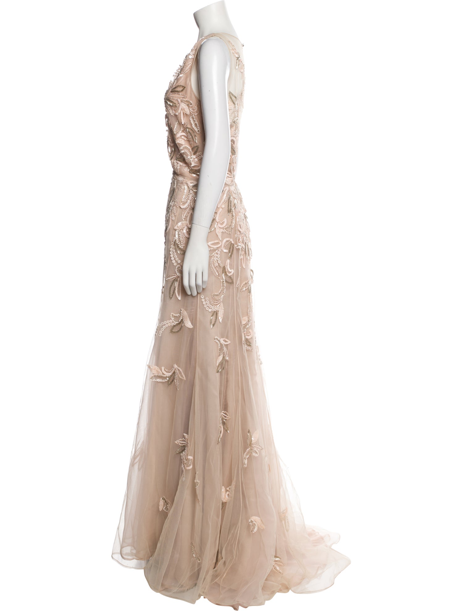 Dennis Basso Silk Long Dress