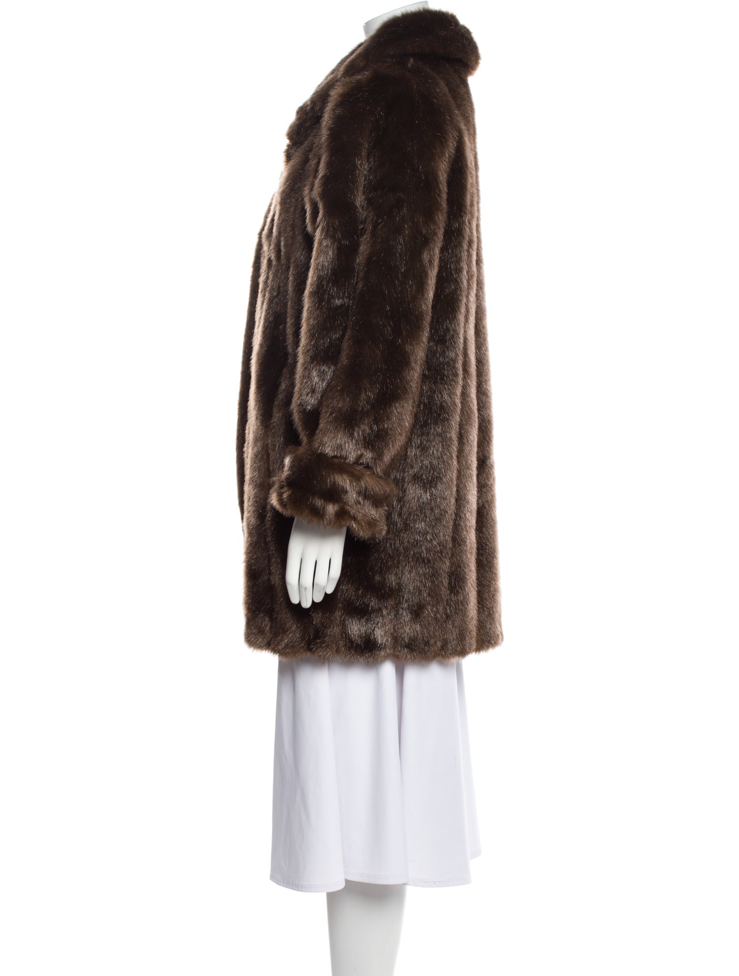Dennis Basso Faux Fur Faux Fur Coat