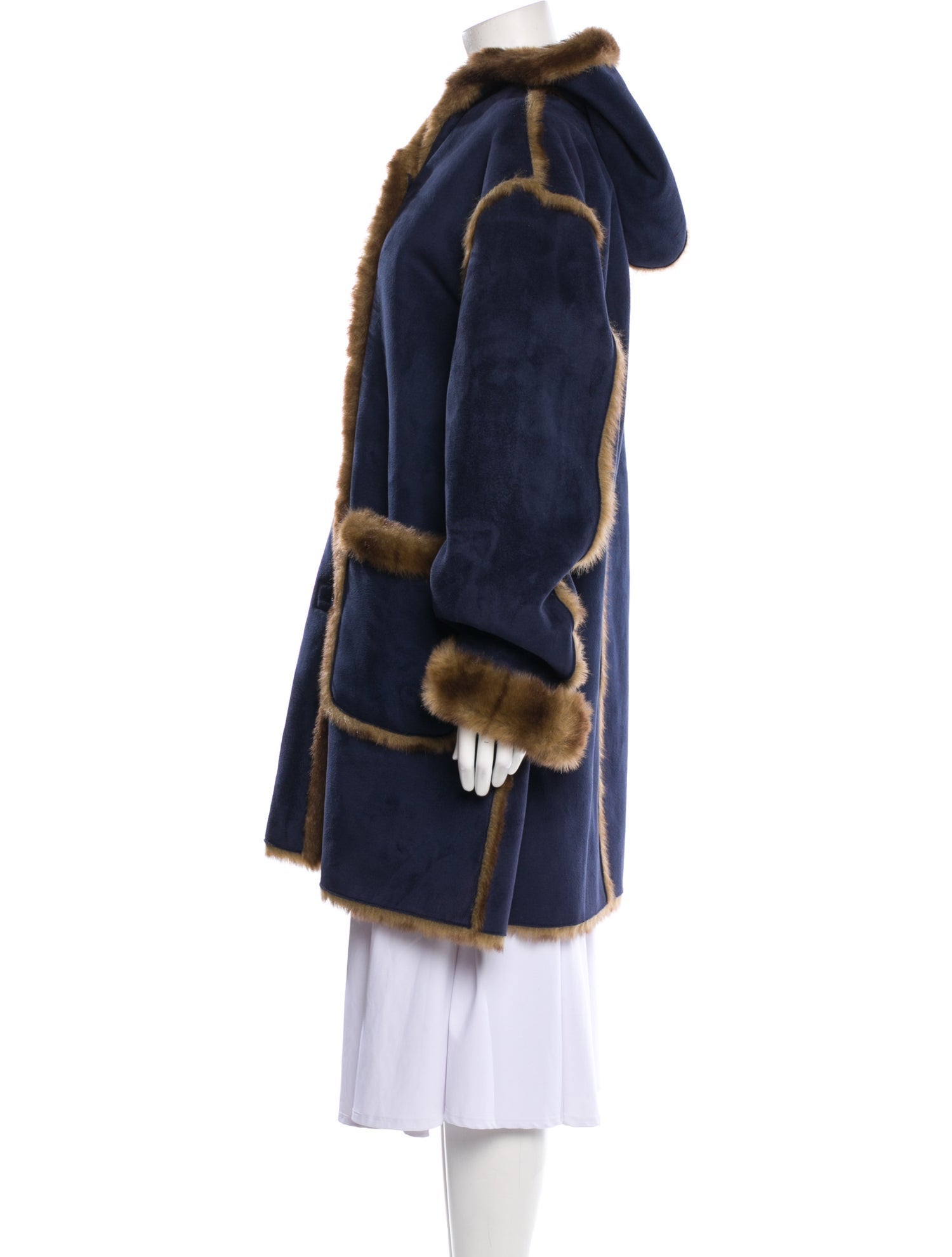 Dennis Basso Printed Faux Fur Coat