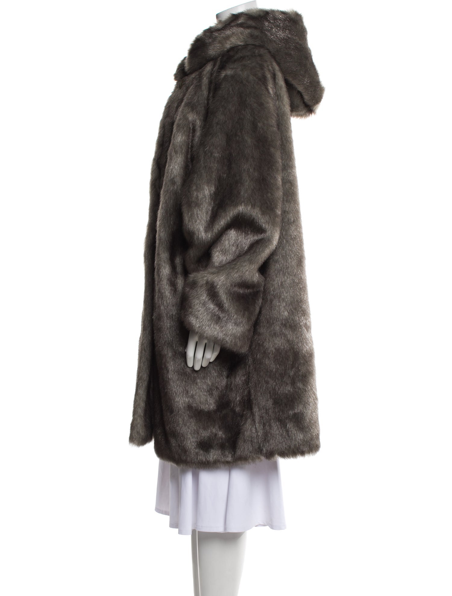 Dennis Basso Faux Fur Faux Fur Coat