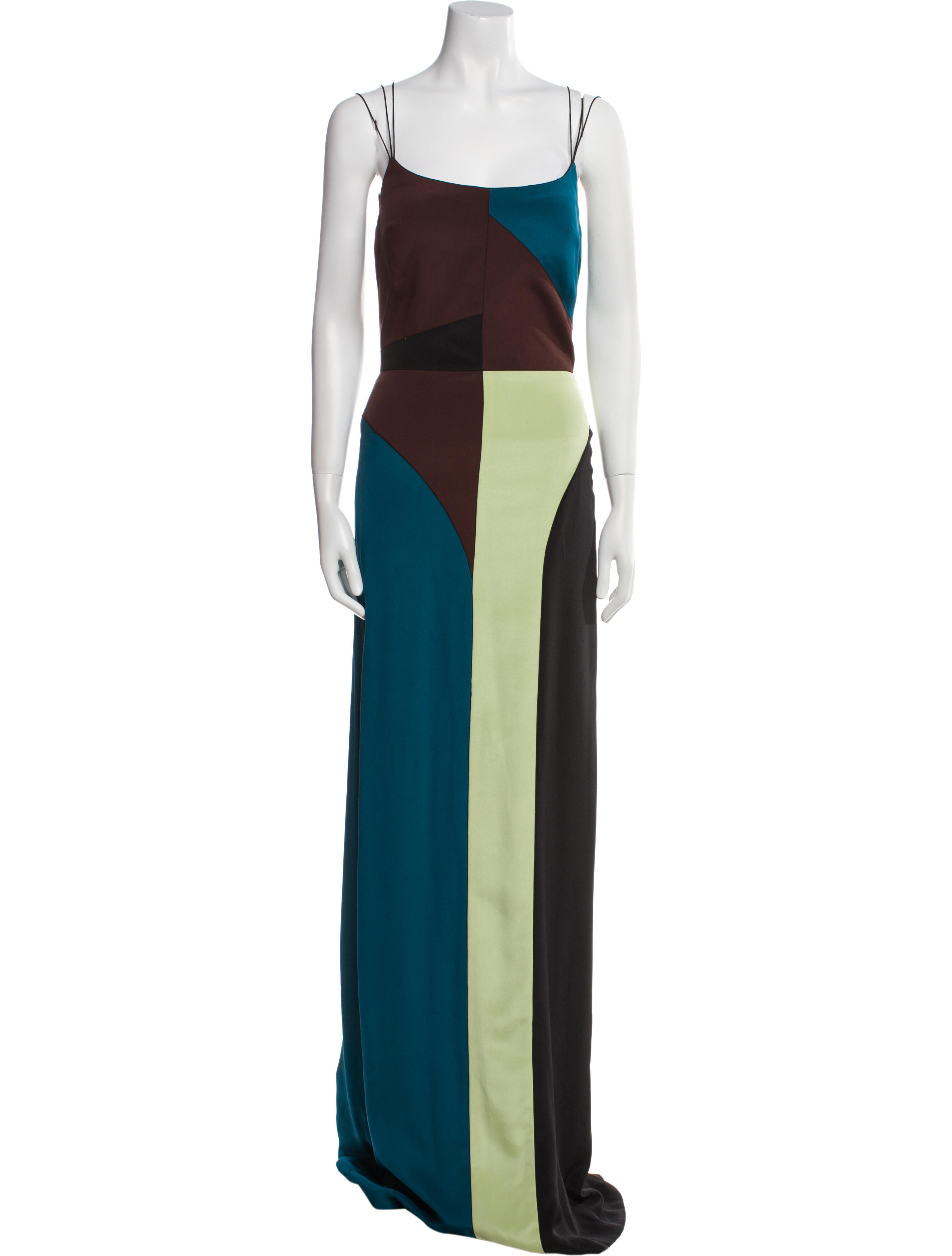 Dennis Basso Silk Long Dress