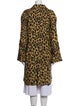 Dennis Basso Silk Animal Print Faux Fur Coat