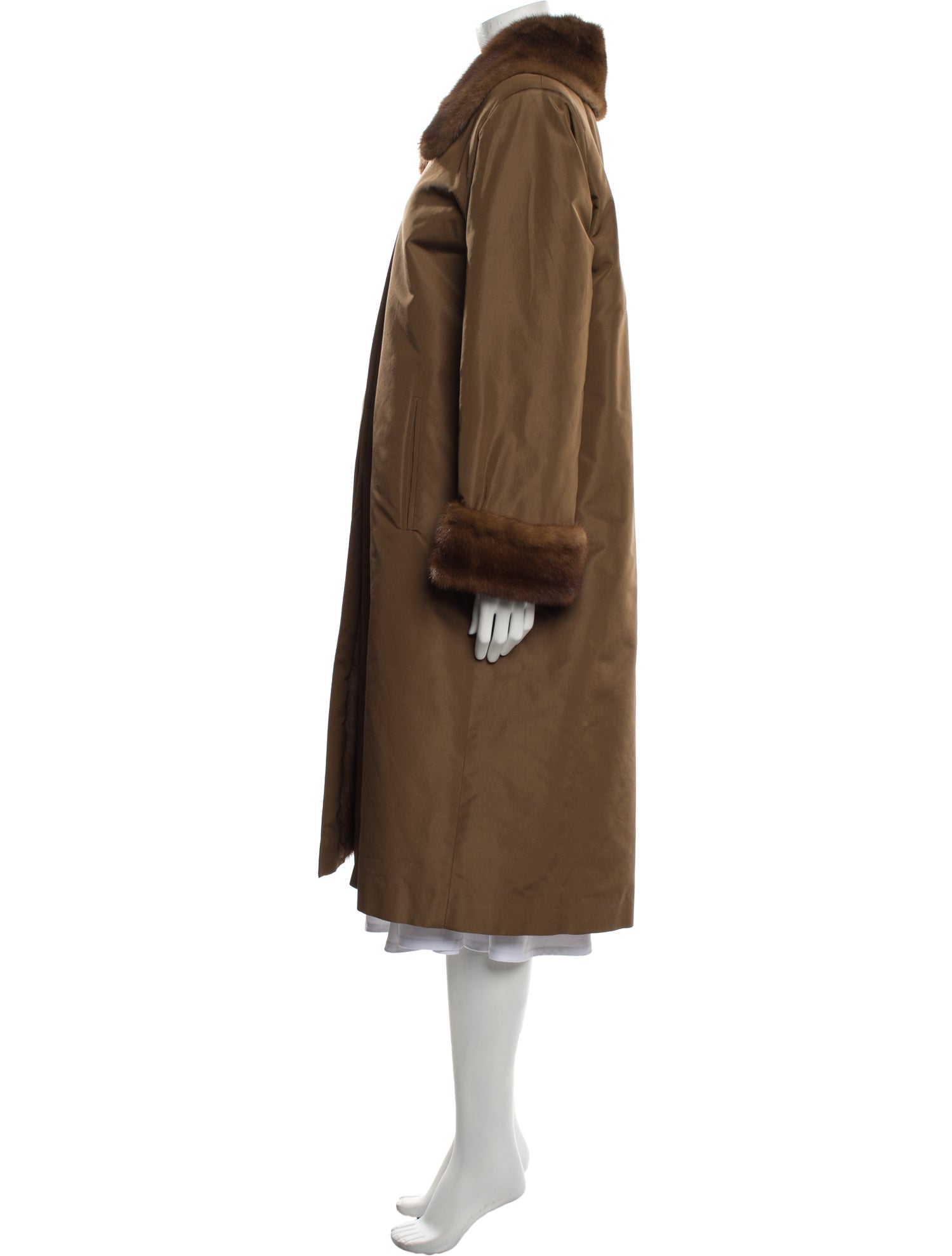 Dennis Basso Nylon Fur Coat