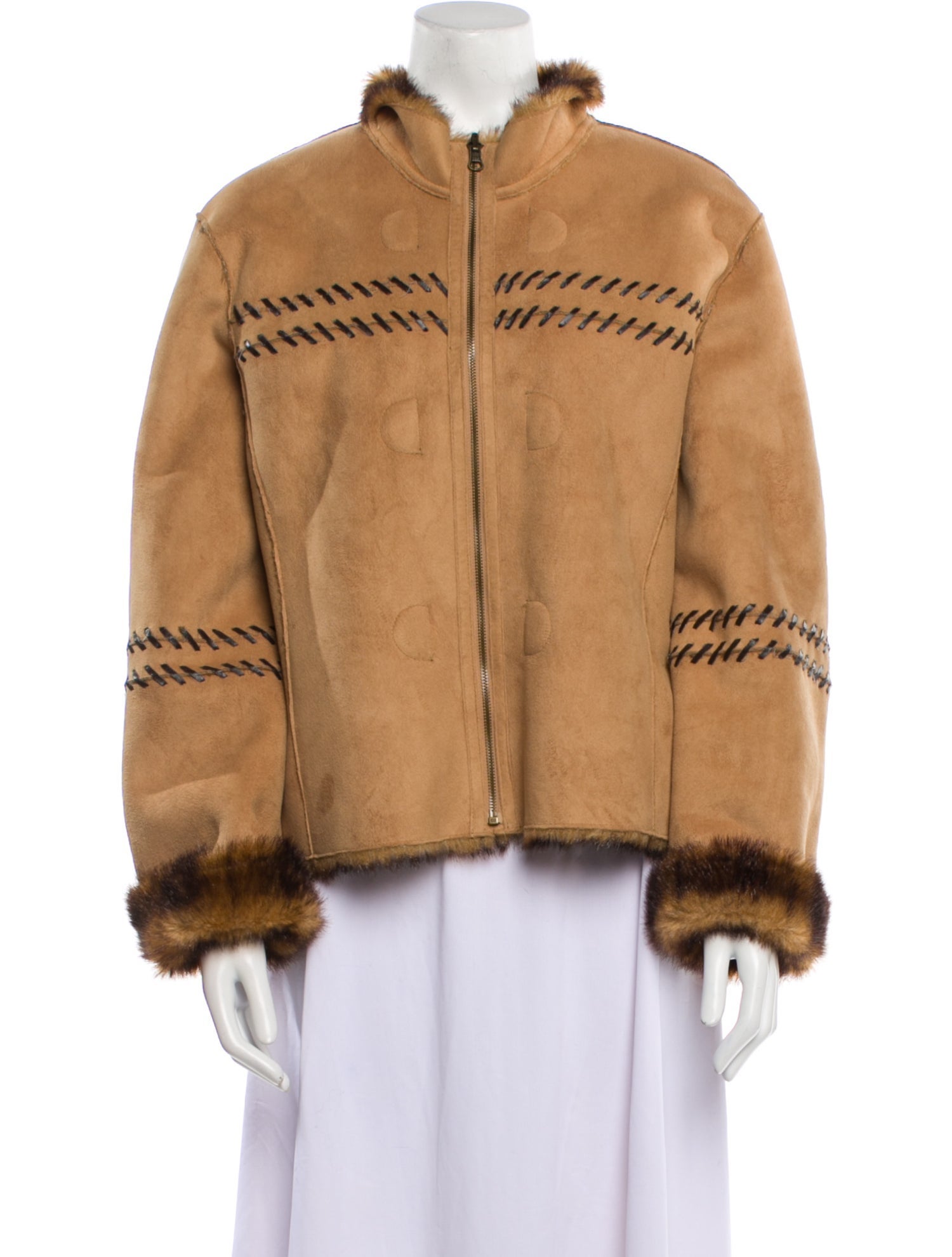 Dennis Basso Faux Fur Jacket