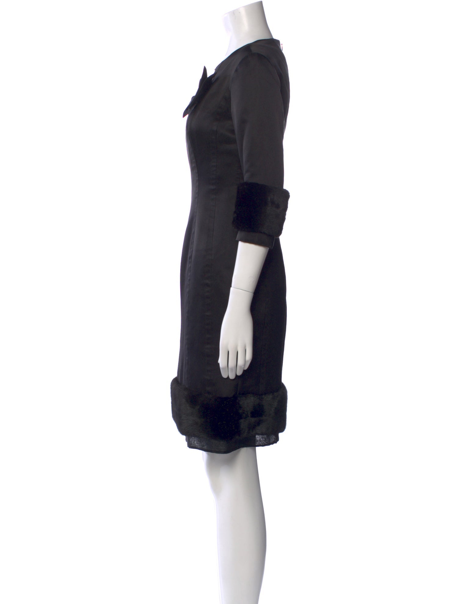 Dennis Basso Crew Neck Knee-Length Dress