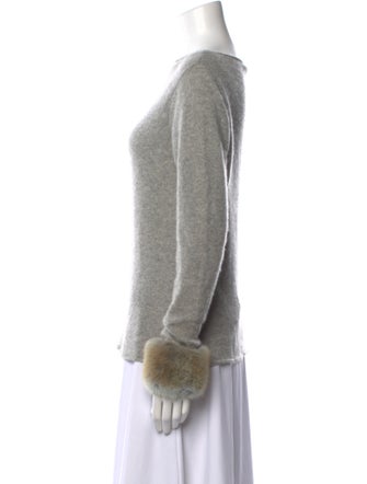 Dennis Basso Cashmere Bateau Neckline Sweater
