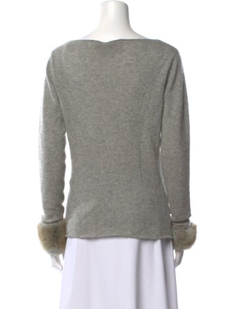 Dennis Basso Cashmere Bateau Neckline Sweater