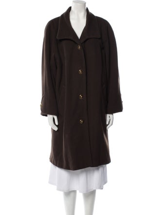 Dennis Basso Wool Trench Coat