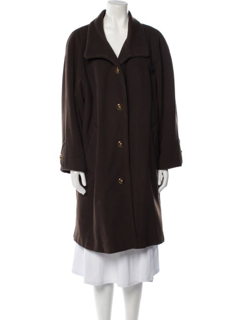 Dennis Basso Wool Trench Coat