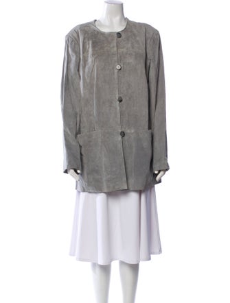 Dennis Basso Leather Coat