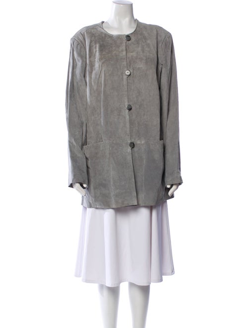 Dennis Basso Leather Coat