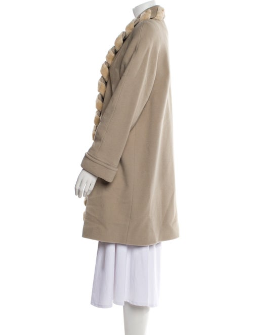 Dennis Basso Wool Faux Fur Coat