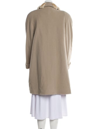 Dennis Basso Wool Faux Fur Coat